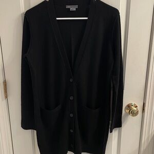 Vince Black Women's Cashmere Cardigan Sweater